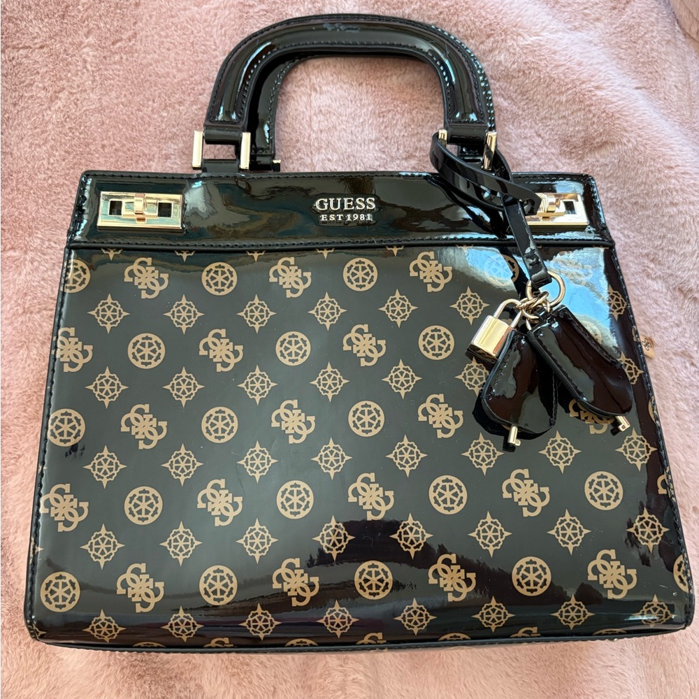 Guess - Katey black pattern handbag